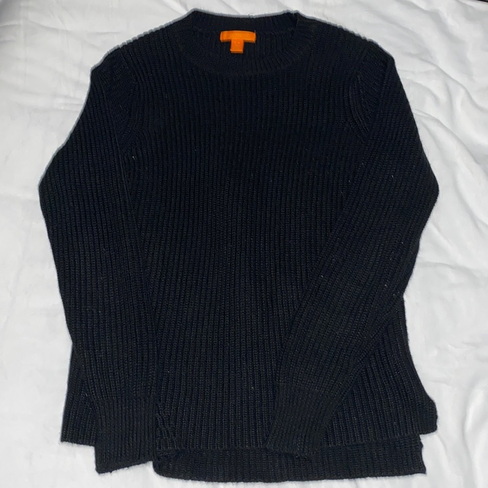 Black thick knit sweater